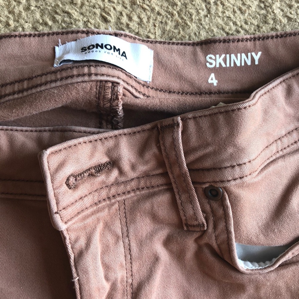 Sonoma Dusty Rose Pants, Skinny Fit